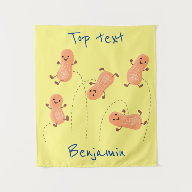 Tapiz Ilustracion personalizado de cacahuetes de puenteo (Anverso)