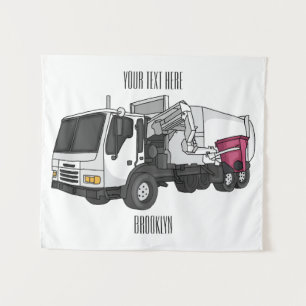 Tapiz Ilustracion personalizado de camión de basura