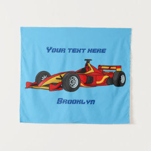 Tapiz Ilustracion personalizado de coches de carreras de