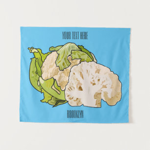 Tapiz Ilustracion personalizado de coliflor