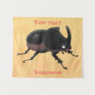Tapiz Ilustracion personalizado de escarabajo rinoceront