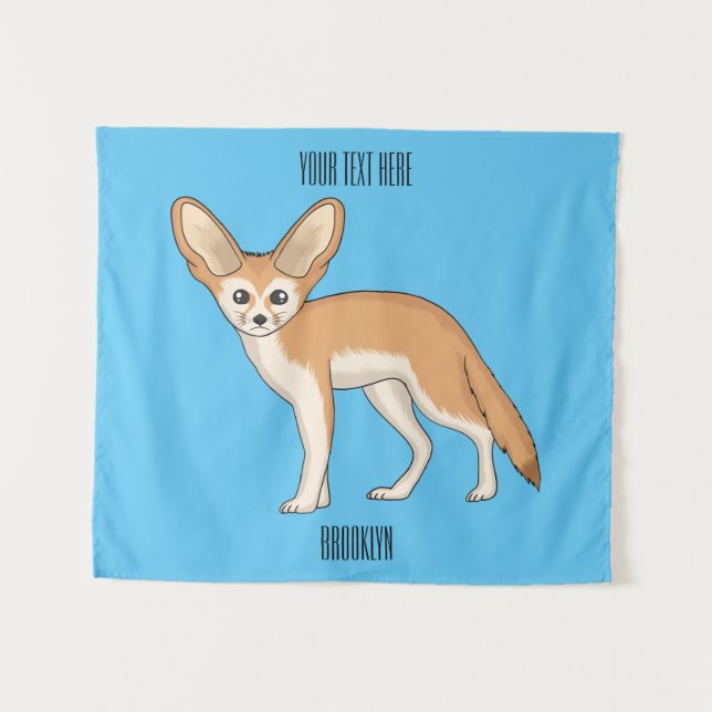 Tapiz Ilustracion personalizado de Fennec fox (Anverso (horizontal))