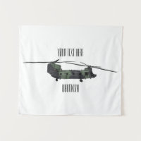 Ilustracion personalizado de helicóptero del ejérc
