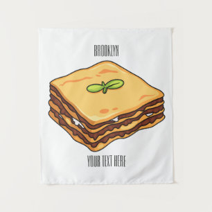 Tapiz Ilustracion personalizado de Lasagna