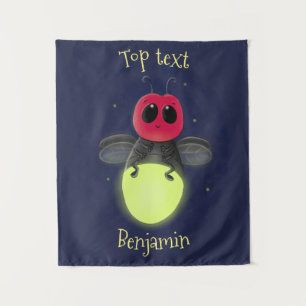 Tapiz Ilustracion personalizado de luciérnaga de bichos