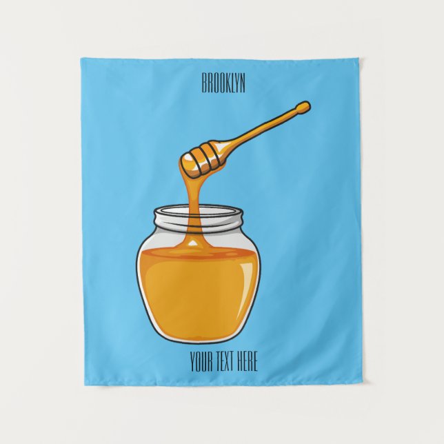 Tapiz Ilustracion personalizado de miel (Anverso)