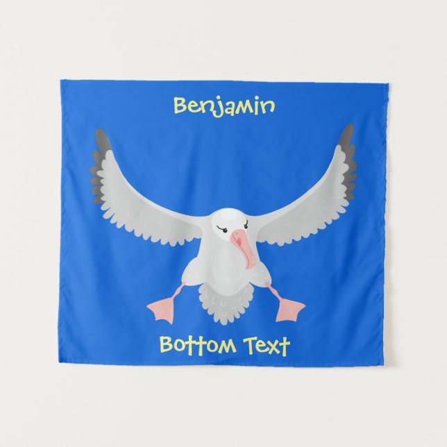 Tapiz Ilustracion personalizado de pájaro de albatross (Anverso (horizontal))