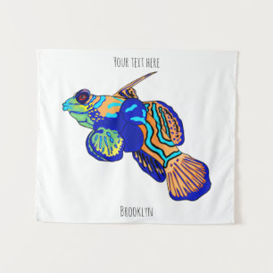 Tapiz Ilustracion personalizado de peces mandarínicos