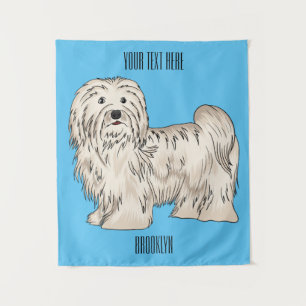 Tapiz Ilustracion personalizado de perro de La Habana