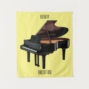 Tapiz Ilustracion personalizado de piano