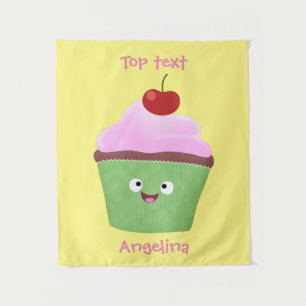 Tapiz Ilustracion personalizado de quequitos alegres