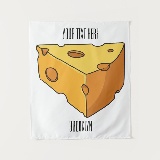Tapiz Ilustracion personalizado de queso (Anverso)