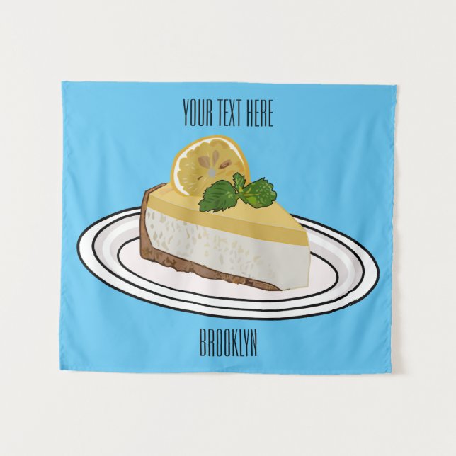 Tapiz Ilustracion personalizado de queso de limón (Anverso (horizontal))
