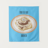 Ilustracion personalizado de rollo de canela