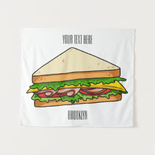 Tapiz Ilustracion personalizado de sándwich