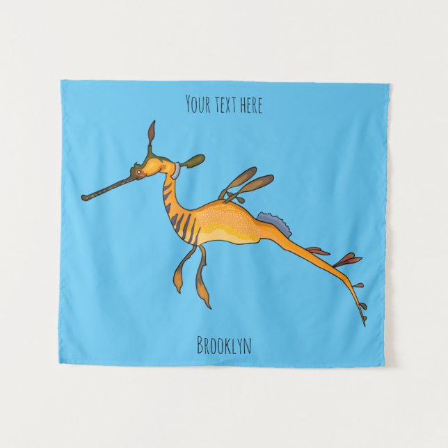 Tapiz Ilustracion personalizado de Seadragon Weedy (Anverso (horizontal))