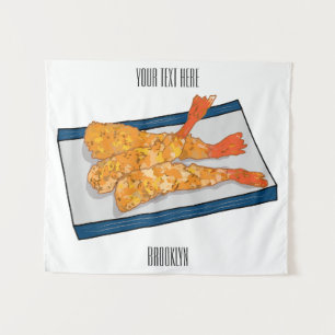 Tapiz Ilustracion personalizado de tempura gambas
