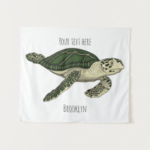 Tapiz Ilustracion personalizado de tortugas marinas