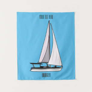 Tapiz Ilustracion personalizado de velero