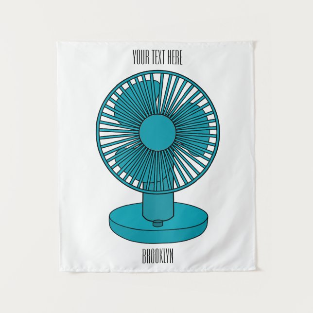 Tapiz Ilustracion personalizado de ventilador (Anverso)