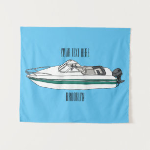 Tapiz Ilustracion personalizado en motocicleta