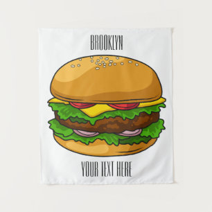 Tapiz Ilustracion personalizado Hamburger