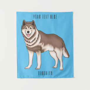 Tapiz Ilustracion personalizado husky siberiano