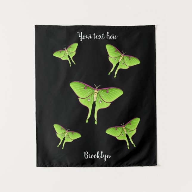 Tapiz Ilustracion personalizado Luna Moth (Anverso)