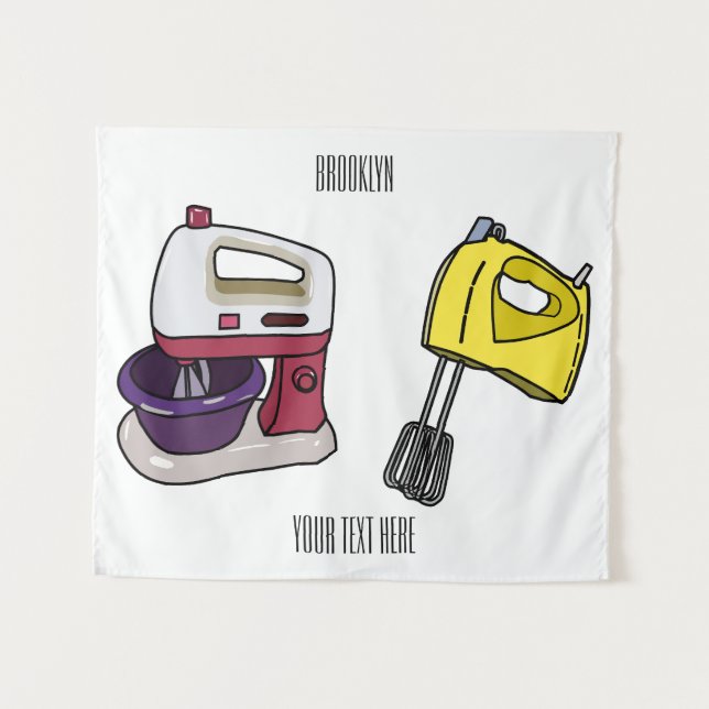 Tapiz Ilustracion personalizado mezclador (Anverso (horizontal))