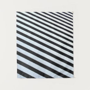 Tapiz Ilustracion rayado blanco y negro