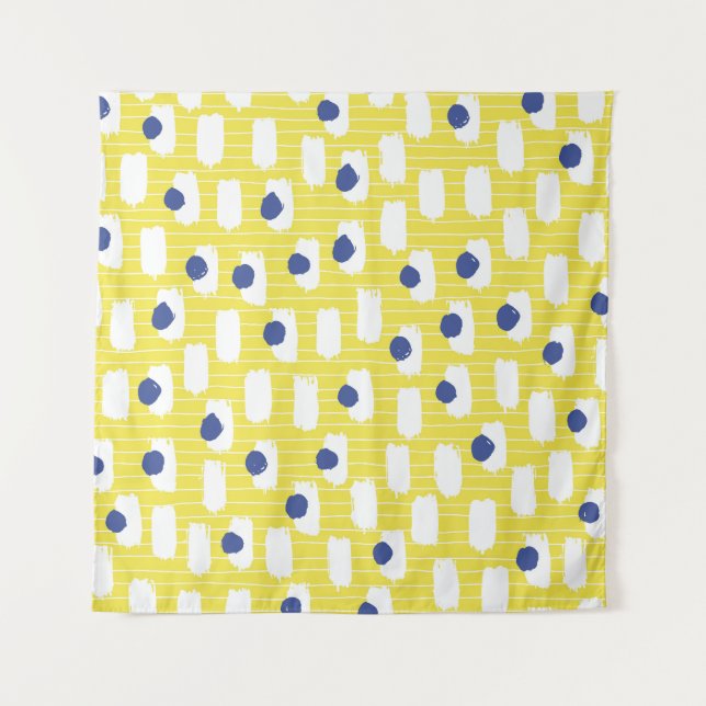 Tapiz Ilustracion sin soldadura de pincel vintage (Anverso)