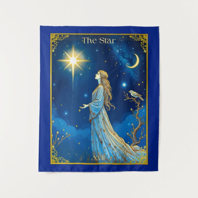 Tapiz Ilustracion Tarot Card, La Estrella (Anverso)