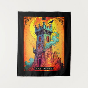 Tapiz Ilustracion Tarot Card, La Torre