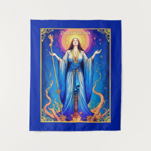 Tapiz Ilustracion Tarot Card, Reina de las varas
