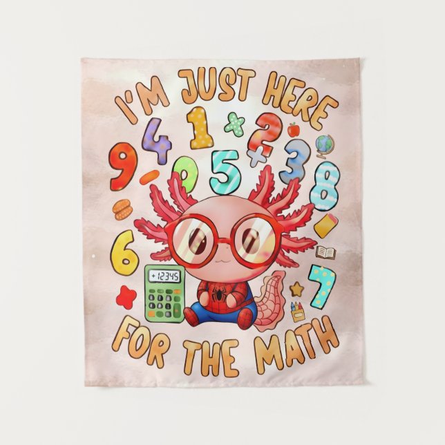 Tapiz Im Just Here For The Math Funny Crab Design (Anverso)