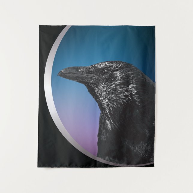 Tapiz Imagen de Crow en aves negras (Anverso)