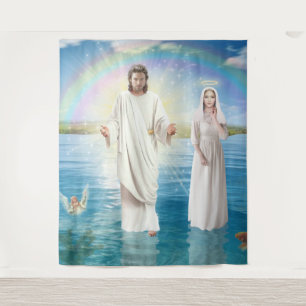 Tapiz Imagen de icono representada por Jesucristo