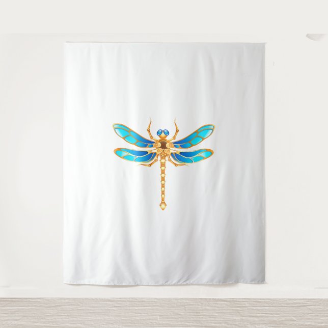 Tapiz Imagen vectorial divertida del insecto de libélula (Anverso)