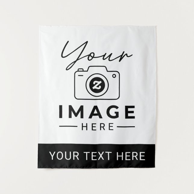 Tapiz Imagen y texto personalizados (Anverso)