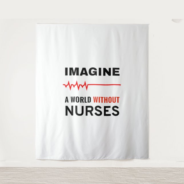 Tapiz Imagina un mundo sin enfermeras (Anverso)