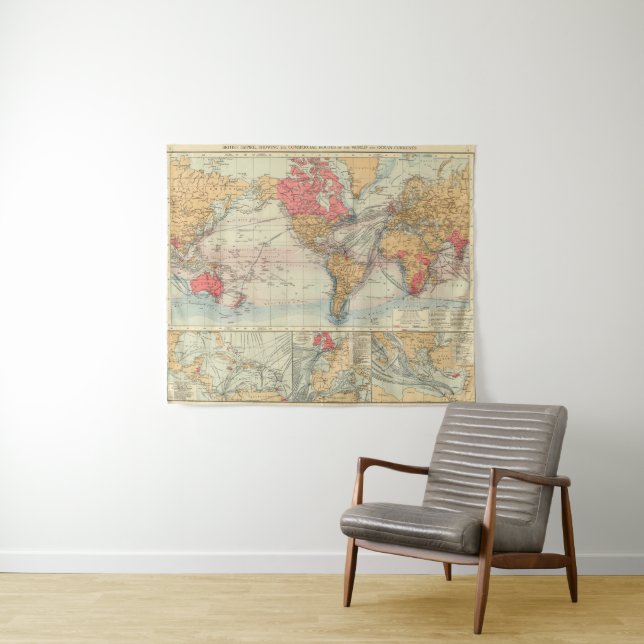 Tapiz Imperio británico, rutas, corrientes (In situ (horizontal))