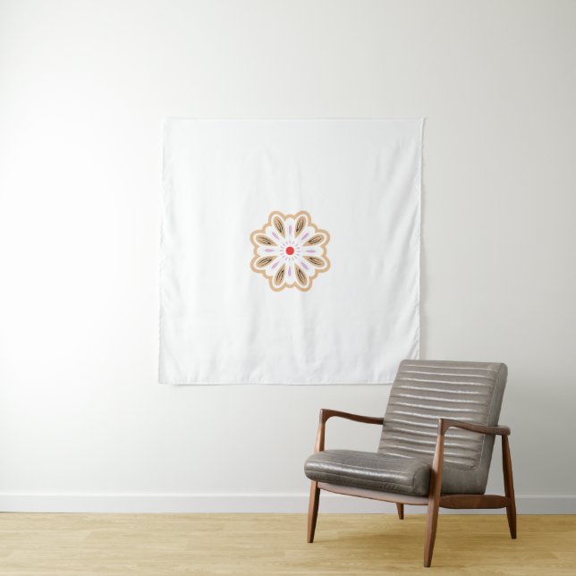Tapiz Impresión de arte de flores de Mandala | Decoració (In situ (horizontal))