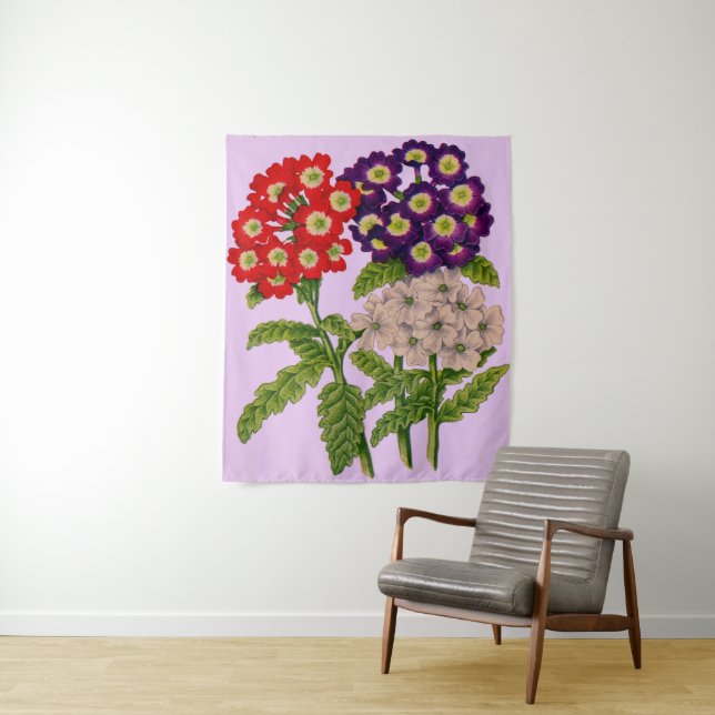 Tapiz impresión de flores verbena (In situ)