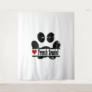 Tapiz Impresión de las hojas de perro de España francesa