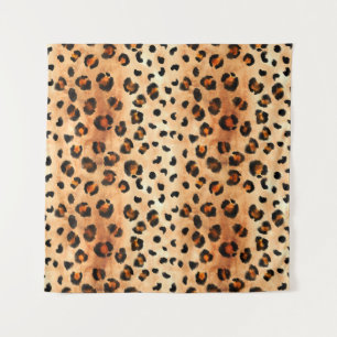 Tapiz Impresión de leopardo de color de agua: Textura ex
