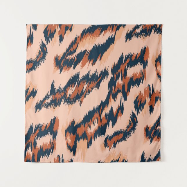 Tapiz Impresión de leopardo: Diseño sin costura textil. (Anverso)