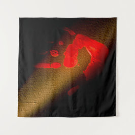 Tapiz Impresión de mano roja