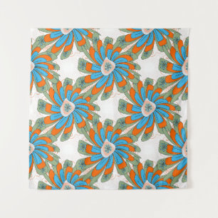 Tapiz Impresión de Textil Abstracto Floral en Trama
