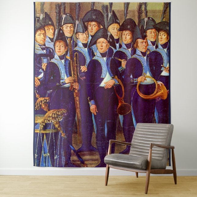Tapiz impresión de unos 1800 músicos militares europeos (In situ)