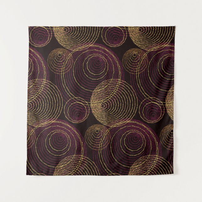 Tapiz Impresión geométrica de oro de lujo (Anverso)